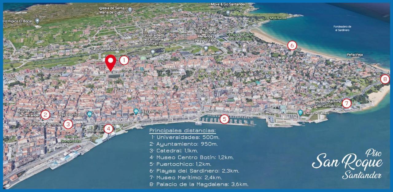 Piso San Roque 3 Hab Cerca Del Centro Y Universidad Apartment Сантандер Екстериор снимка